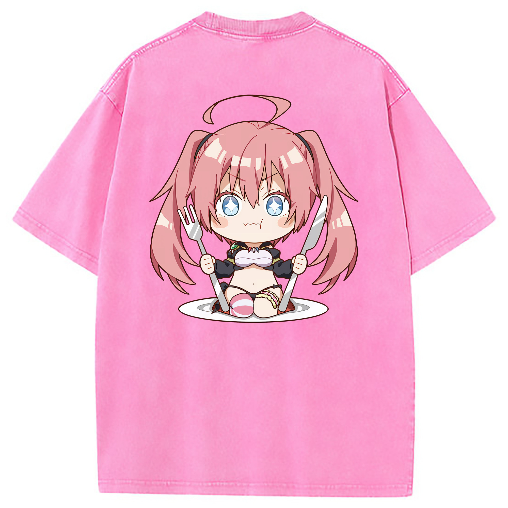 （画像用） 転スラ Regarding Reincarnated to Slime 綿100% ヴィンテージ風 半袖Tシャツ（背面プリント）